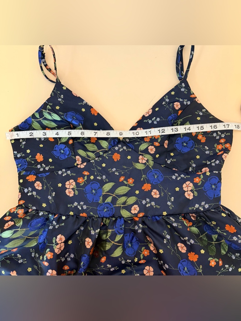 Stunning Fore Collection Floral Jacquard Mini Dress - Picture 9 of 9